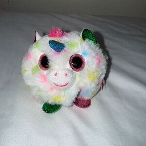 Ty Colorful Harmine Plush Unicorn Ball